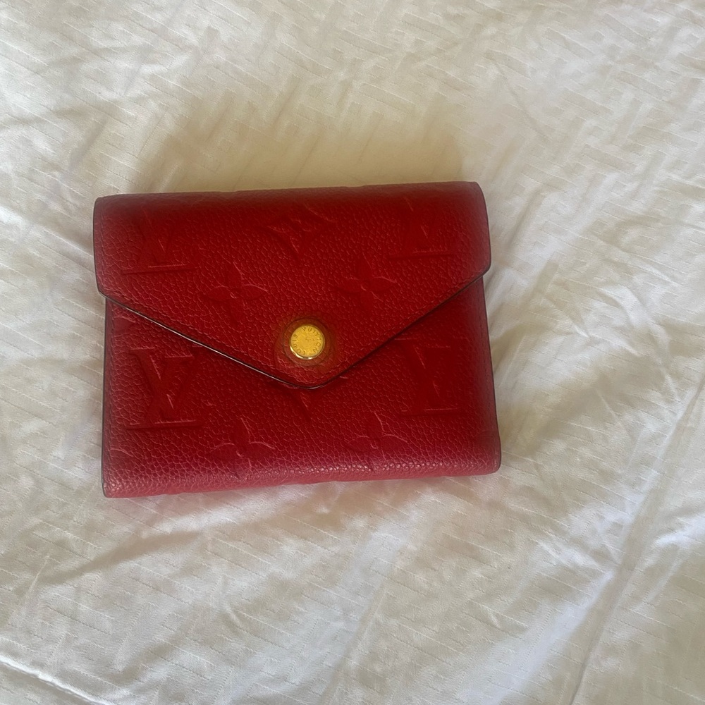 Louis Vuitton Victorine Wallet - Red Monogram Empreinte - With Box